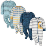 Gerber Baby Boys 4-Pack Sleep 'N Play Footie