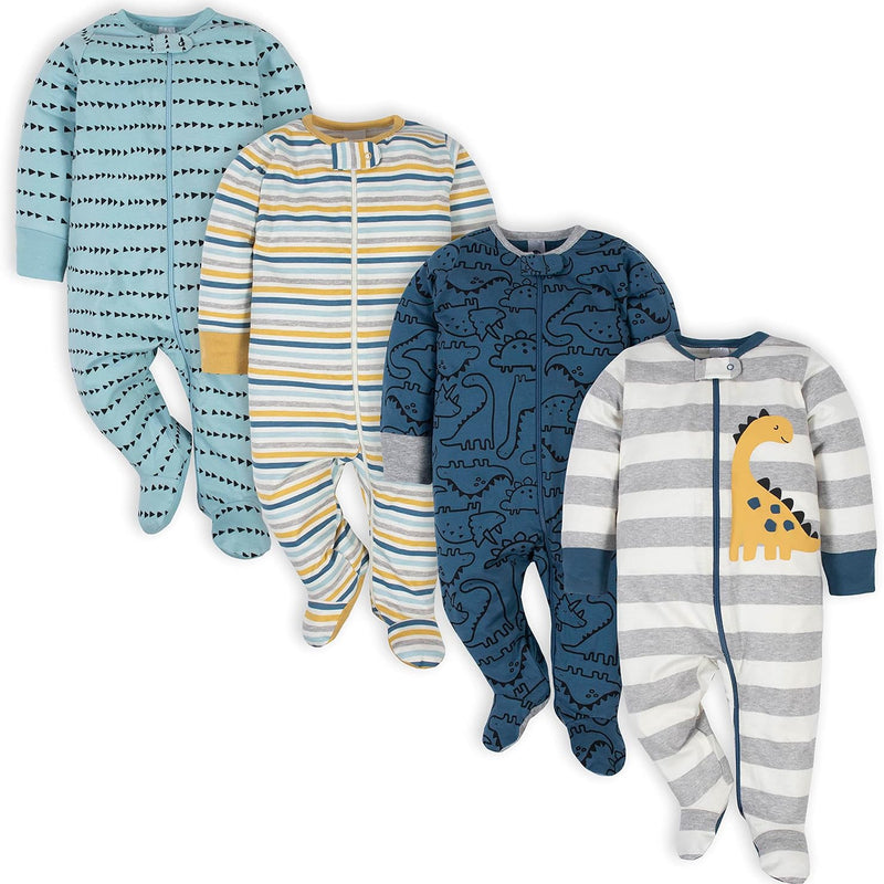 Gerber Baby Boys 4-Pack Sleep 'N Play Footie