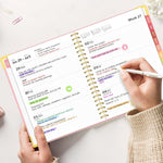 Forvencer Academic Planner 2026-2027, Hardcover Calendar Planner Weekly & Monthly, July 2026 - June 2027, 8.5" x 11", Daily Agenda with Tabs, College School Organizer for Student Teacher, Pink