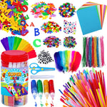 Goody King Arts and Crafts Supplies for Kids - 1170Pcs+ Craft Art Supply Kit for Toddlers Kids Craft Supplies & Materials Age 4 5 6 7 8 9 - Christmas D.I.Y. Crafting School Supplies