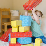 Melissa & Doug Jumbo Cardboard Blocks Building Set (40 pc) - Lightweight Building Toys and Montessori Toys for Toddlers and Preschool Learning Activities