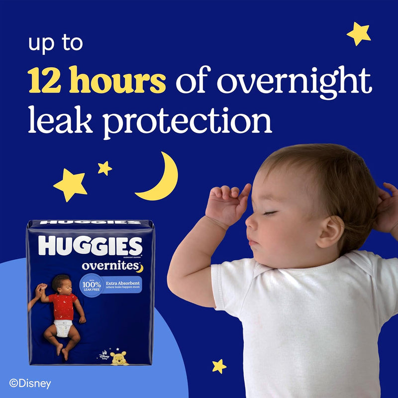 Huggies Overnites Diapers Size 7, 68 Count (2 Packs of 34)