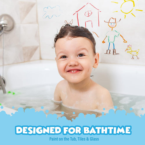 Tub Works® Bath Paint Sticks™ | Nontoxic, Washable Bathtub Paint for Creative Kids & Toddlers