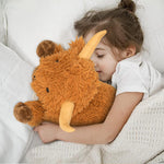 Wepop 5lbs Highland Cow Weighted Stuffed Animals, 22in Giant Highland Cow Gift Plush Toy,Adorable Stuffed Animal for Kids and Adults Highland Cattle Plushie Pillow Decor