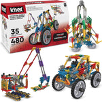 K'NEX Adventure Wheels Building Set - 480 Pieces STEM Building Set for Kids Age 7+ with Real Moving Parts