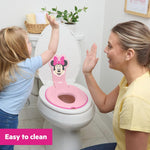 Bright Starts Disney Baby Minnie Mouse Flip & Sit Potty Training Seat, Attaches to Toilet Securely, Space Saving Design Fits Most Toilets