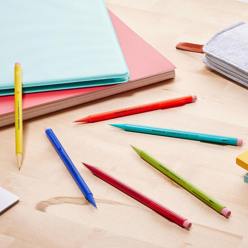 Paper Mate SharpWriter Mechanical Pencils, 0.7mm, HB #2, Yellow, 12 Count