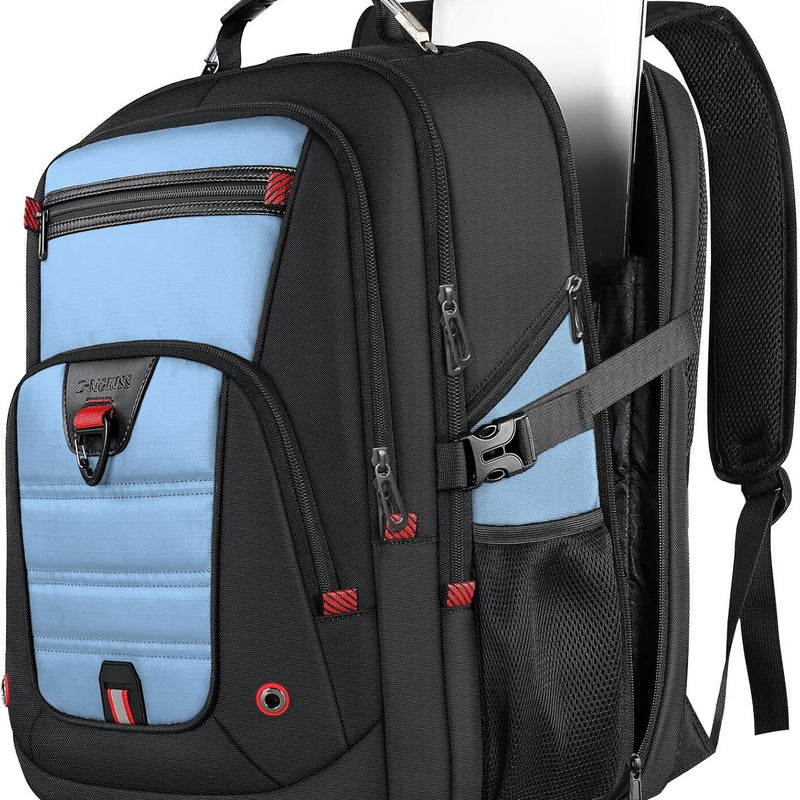 LifetimeWarranty Extra Large Travel Backpack With 52L Capacity, Long-Term Durability TSA Backpack,Anti-Theft 17.3" Big Business Laptop Backpack for Men&Women,Water Resistant College Rucksack Bag Black