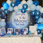 60Pcs Metallic Chrome Blue Balloons Kit, 12Inch Latex Balloons for Birthday, Wedding, Party Decoration