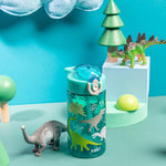 Zak Designs Dinosaur 16oz Leak-Proof Straw Kids Water Bottle, Plastic