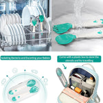 Deejoy Toddler Utensils Self-feeding Flatware Set withTravel Case-Green | Baby Spoons and Forks with Silicone Bendable Handle, Easy Grip Heat-Resistant, Ideal for Kids, Stage 2