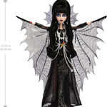 Monster High Doll, Elvira, Mistress of the Dark Collectible in Black Faux Leather Dress with Silvery Batwing Cape and Premium Accessories
