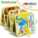 Timetome Water Painting Books for Kids Ages 3-6 | Water Coloring Books with Water Pens, No Mess Travel Toy for Kids to Develop Creativity, Fine Motor Skills and Early Learning