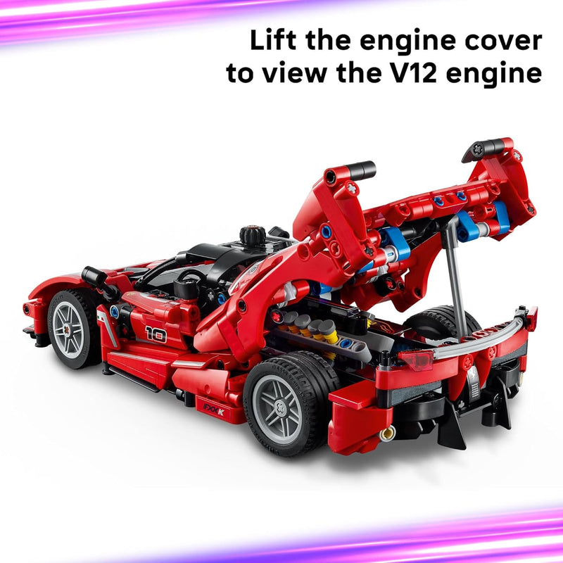 Lego Technic Ferrari FXX K Toy Car Building Kit with Working Mechanical Features