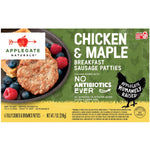 APPLEGATE NATURALS Chicken & Maple Breakfast Sausage Patties, 7oz | No Antibiotics Ever, Certified Gluten-Free, Fully Cooked, Frozen, Ready for busy mornings