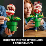 Build and display the LEGO Super Mario Piranha Plant with 540-piece set for adult fans, ages 18+ years