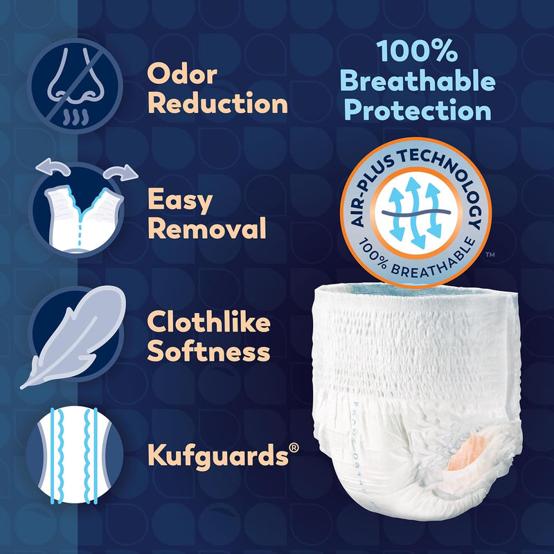 Tranquility Overnight Absorbent Underwear, XL, Maximum, 66 in, 14 ct | All-Night Sleep, Breathable Comfort, Adult Diapers