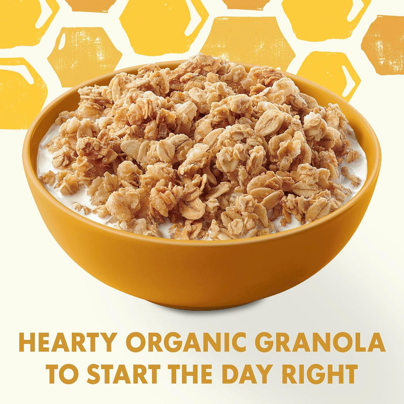 Cascadian Farm Organic Oats and Honey Granola, Resealable Pouch, 11 oz | Whole Grain Oats & Golden Honey, 35g Whole Grain, 3g Fiber, Non-GMO Verified, Great Yogurt or Hiking Snack
