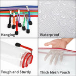 EOOUT 24pcs Mesh Zipper Pouch Bags, for Organizing Storage, Waterproof Zipper Pouches, Letter Size, File Bags for Toys, Puzzle, Board Games