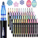Glitter Markers Self Outline Pens Metallic: 12 Shimmer Tween Teen Girl Gifts Trendy Stuff,Drawing Art Supplies Kids 6-8 9-12 10-12,Arts Crafts Kids Ages 8-12 Year Old,Cute Cool Fun Crafts Girls 8-12
