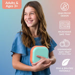 Bentgo Chill Mini Leak-Proof Lunch Box – Built-In Ice Pack Keeps Food Cold, 2.7-Cup Capacity for Snacks or Sandwich, 3 or 4 Compartments, PFAS & BPA-Free, Ideal for Adults & Kids 3+ (Seaside Papaya)