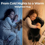 Mewaii Weighted Stuffed Animals 5 lbs Adjustable, Heated & Coolable 23 Inch Plush for Realistic Hug, Microwavable Removable Inner Pad, Cat Gifts for Adults & Kids (Black)