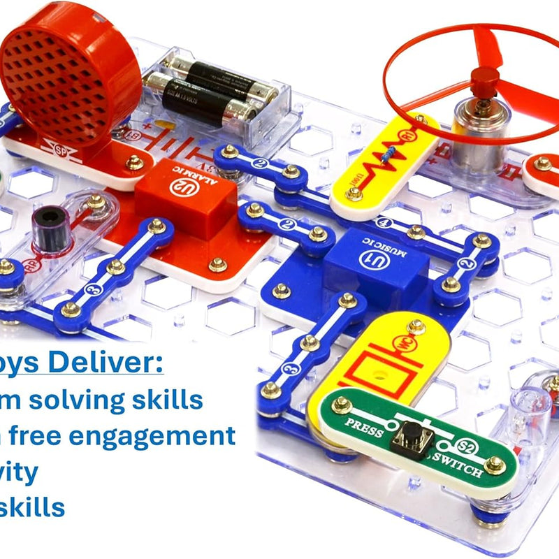 Snap Circuits Jr. SC-100 Electronics Exploration Kit, 100+ Projects, STEM Toy for Kids 8+