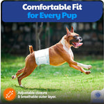American Kennel Club Male Dog Wrap, Disposable Diapers with Wetness Indicator, Medium, 50 Count