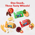 Once Upon a Farm Organic Tractor Wheels Bars Variety Pack, 30 Ct, Non-GMO | Once Upon a Farm Organic Tractor Wheels Bars Variety Pack, Apple, Strawberry, Banana, No Added Sugar, Non-GMO, 30 Bars