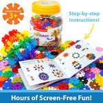 Brain Flakes 500 Piece Set, Aged 3+, Interlocking Plastic Disc Toy for Creative Building and STEM Learning