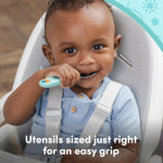 NUK Ms Rachel Tableware Set, Toddler Plate and Bowl, and Toddle Utensils - Fork and Spoon, Kids Dining Set, BPA-Free, Dishwasher-Safe