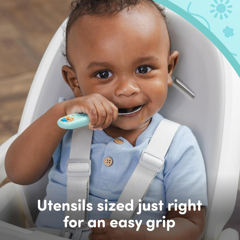 NUK Ms Rachel Tableware Set, Toddler Plate and Bowl, and Toddle Utensils - Fork and Spoon, Kids Dining Set, BPA-Free, Dishwasher-Safe