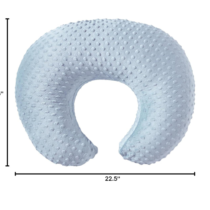ESEN Nursing Pillow and Body Positioner for Breast Feeding and Bottle Feeding, Ultra Soft Baby Breastfeeding Pillows with Removable Nursing Pillow Cover for More Support for Mom and Baby (Blue)