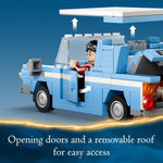 LEGO Harry Potter Flying Ford Anglia toy car with 2 minifigures for role play fantasy playset