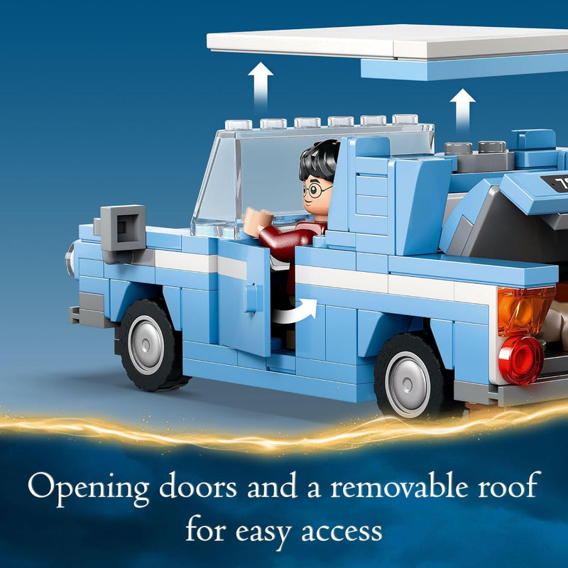 LEGO Harry Potter Flying Ford Anglia toy car with 2 minifigures for role play fantasy playset