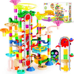 JOYIN 236Pcs Glowing Marble Run with Motorized Elevator- Construction Building Blocks Toys with 30 Glow in The Dark Plastic Marbles, STEM Toy for Boys and Girls, Birthday Gift, Easter Basket Stuffers