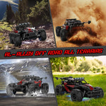 bluejay 1:12 2.4ghz high speed rc monster truck with led headlights and rechargeable battery
