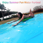40FT Slip Lawn Water Slide, Giant Slip, Splash and Slide for Kids Adults | Teens Summer Slip Water and Slides Heavy Duty for Outdoor Backyard Lawn Summer Party with 14 Stakes and 2 Bodyboards
