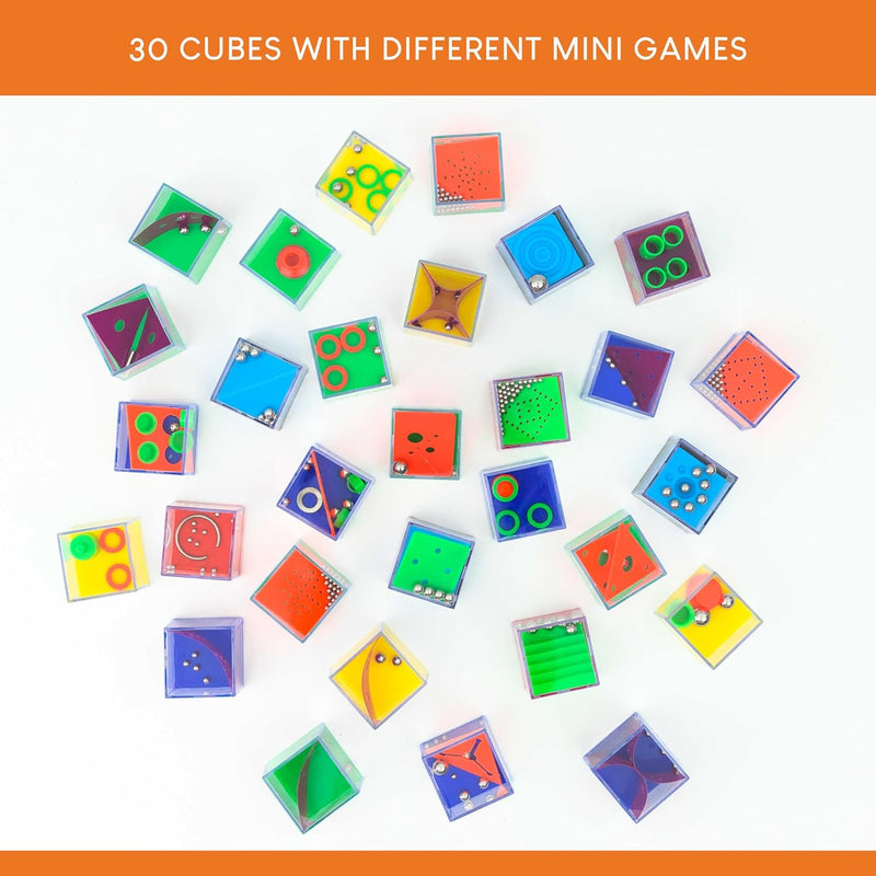 BONNYCO Brain Teaser Puzzles Cubes Kids Party Favors Pack 30. Pinata Goodie Bags Stuffers for Kids 3-5 4-8, Return Gifts for Birthday Party. Mini Puzzle Games, Classroom Prizes, Rewards Stocking