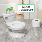 Ingenuity My Size Potty Pro 2-in-1 Potty Training Toilet, Floor Potty with Removable Potty Seat for Standard Toilets, Realistic Flushing Sound, For Toddlers Ages 18+ months, Up to 50 lb