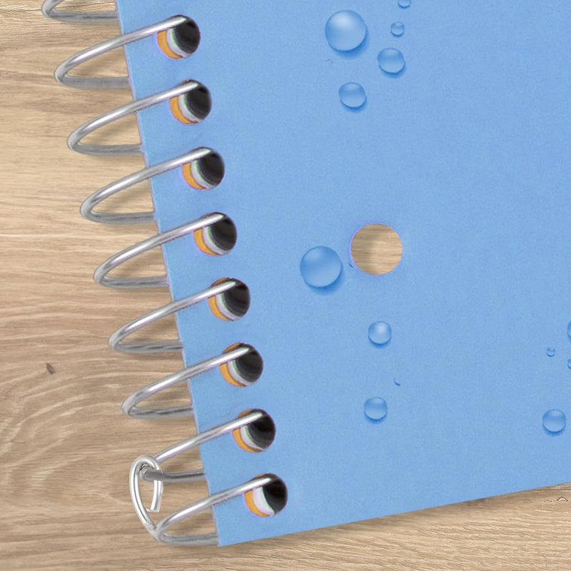 Five Star Spiral Notebook + Study App, 5 Subject, Wide Ruled Paper, 8" x 10-1/2", 200 Sheets, Fights Ink Bleed, Water Resistant Cover, Tidewater Blue (73196)