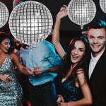 Silver Disco Balloons 10PC Set 10in & 18in Round Balloons 70s 80s Theme Party Decorations