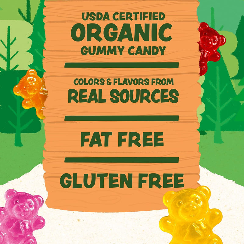 Black Forest USDA Organic Gummy Bears - 65 Pouches - .0.8Oz Each