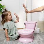 Ingenuity My Size Potty Pro in Pink, Infant Potty Training Toilet, Lifelike Flushing Sound, for Ages 18 Months, Up to 50 Pounds