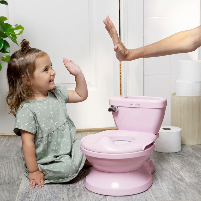 Ingenuity My Size Potty Pro in Pink, Infant Potty Training Toilet, Lifelike Flushing Sound, for Ages 18 Months, Up to 50 Pounds