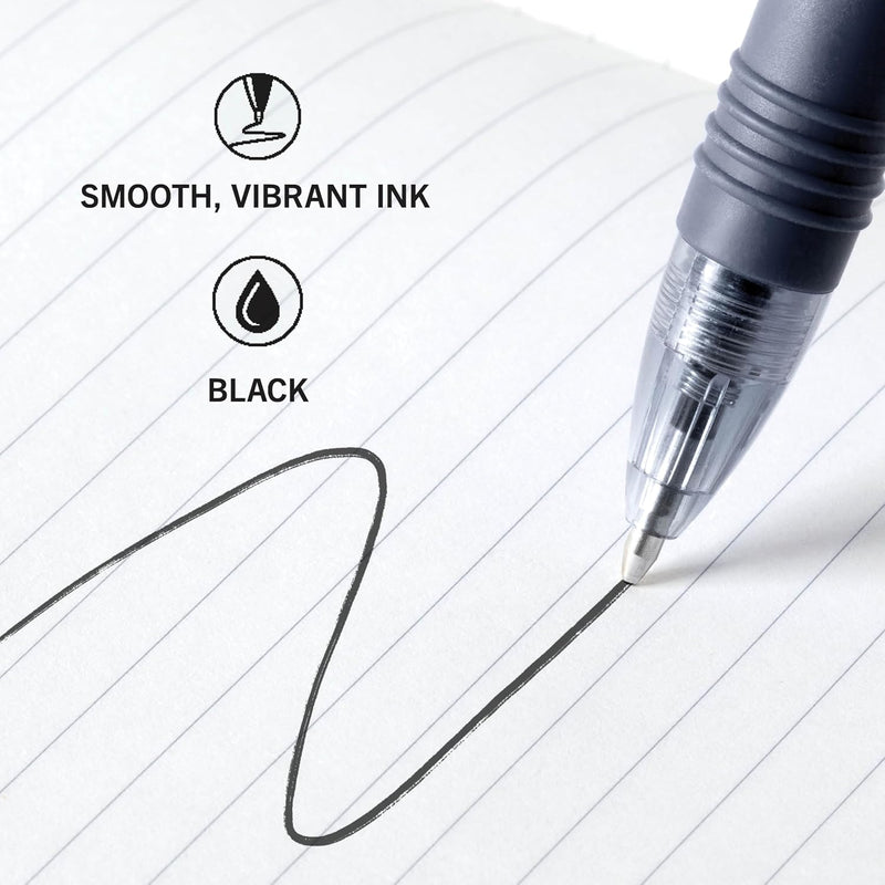 Zebra Pen Z-Grip Retractable Ballpoint Pen, Smooth-Flowing Black Ink, 1.0mm Medium Point, School & Office Supplies, Ideal for Note-Taking, Journal and Planner Use, 18-Pack (22218)