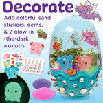 Kids' Axolotl Terrarium STEM Science Kit, Arts and Crafts, Indoor Gardening for Girls (Ages 6+) - Spring Gifts & DIY Toys