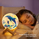 Klever Kits DIY 3D Moon Night Light, Paint Your Own Moon Lamp Kit Galaxy Lamp Arts and Crafts Kit, School Activities, Birthday Gifts for Kids Girls Boys