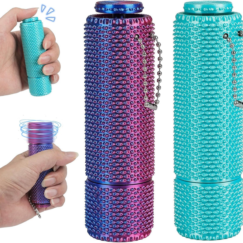 New Little Ouchies Pain Fidget, 3D Printed Pain Stim Fidget for Adult , Spiky Grippy Stim Keychain with [Spinner & Clicker] Functions, Sensory Toys for Stress Relief - 2 Pack