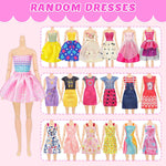 ZITA ELEMENT 101 Pcs Doll Clothes and Accessories Ramdom Style Gift Box Package, 5 Wedding Gowns 2 Fashion Dresses 2 Casual Outfit 2 Swimsuits 67 Accessories for 11.5 inch Doll Clothes for Age 3-10